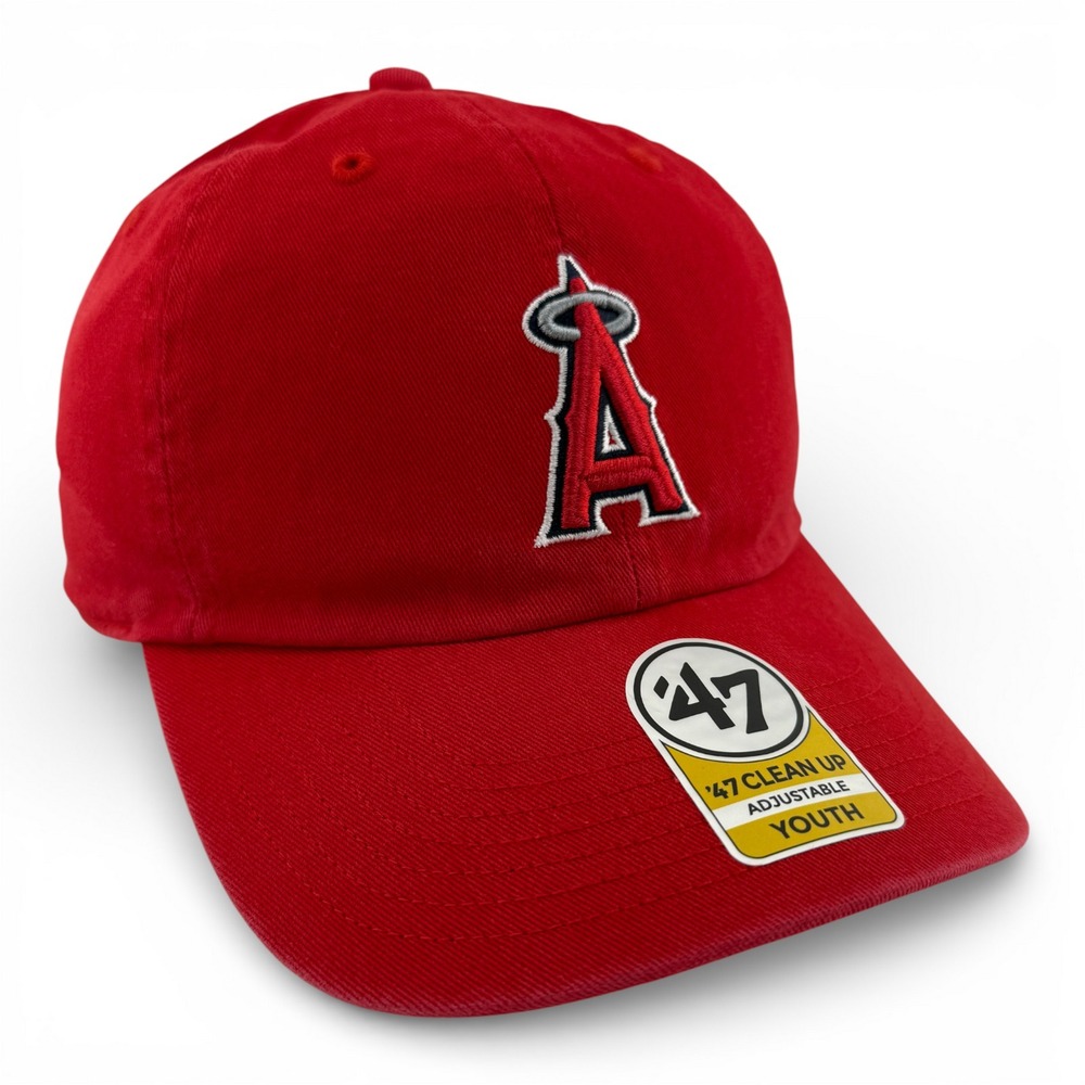 '47 Brand Los Angeles Angels MLB Youth Clean Up Adjustable Strapback Dad Hat Cap